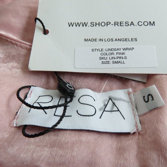 REVOLVE RESA Lindsay Maxi Wrap Dress in Paris Pink Sand Satin - Size S NWT - Picture 14 of 14